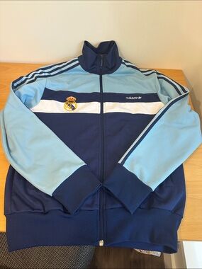 Vintage Real Madrid Adidas Track Jacket Size Medium
